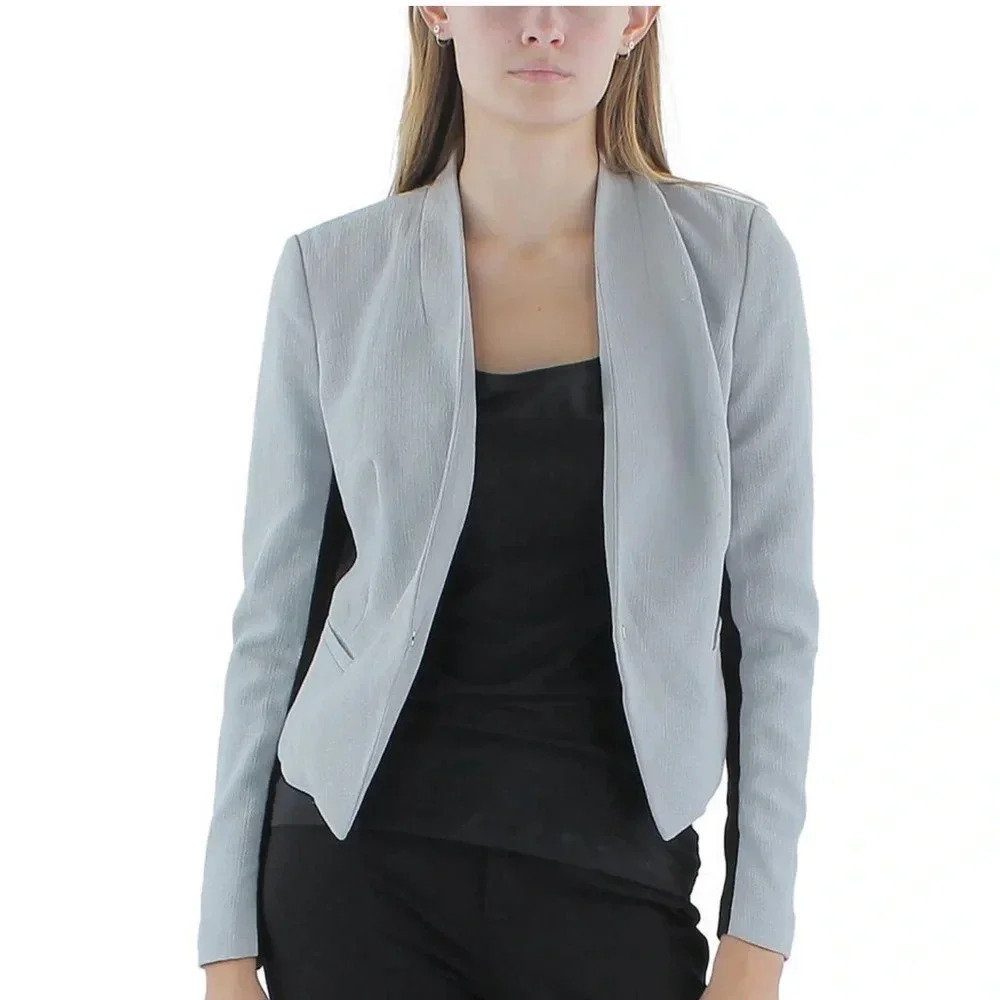 RACHEL Rachel Roy Colorblock Crepe Hook & Eye Jacket, Size 10